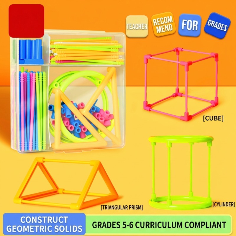 Math Manipulative Set - Set Bangunan Geometri untuk Kelas 5