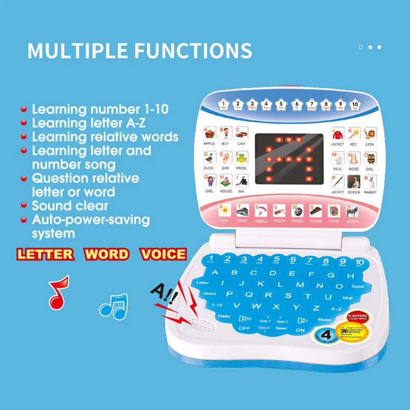Kids Educational Computer - Mesin Pembelajaran Laptop Komputer Anak Elektronik