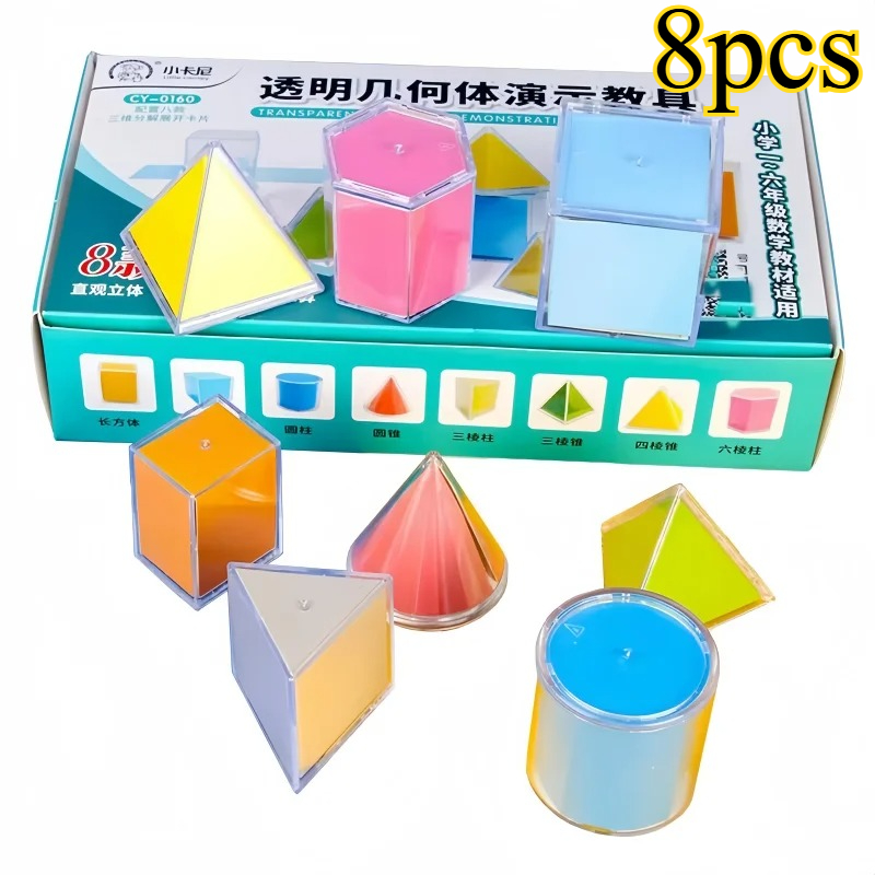 Math Manipulative Set - 8 Buah Mainan Pembelajaran Blok Bangunan