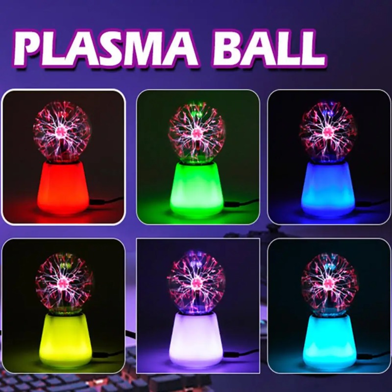 Globe Interactive Light - Lampu Bola Plasma Interaktif Sentuh Lightning