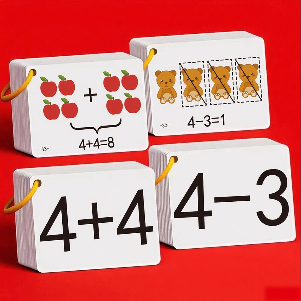 Math Manipulative Set - 132 Kartu Penjumlahan dan Pengurangan, Satu