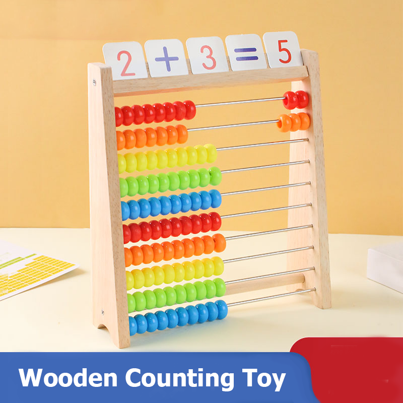 Math Manipulative Set - Mainan Menghitung Kayu Mainan Matematika Pendidikan