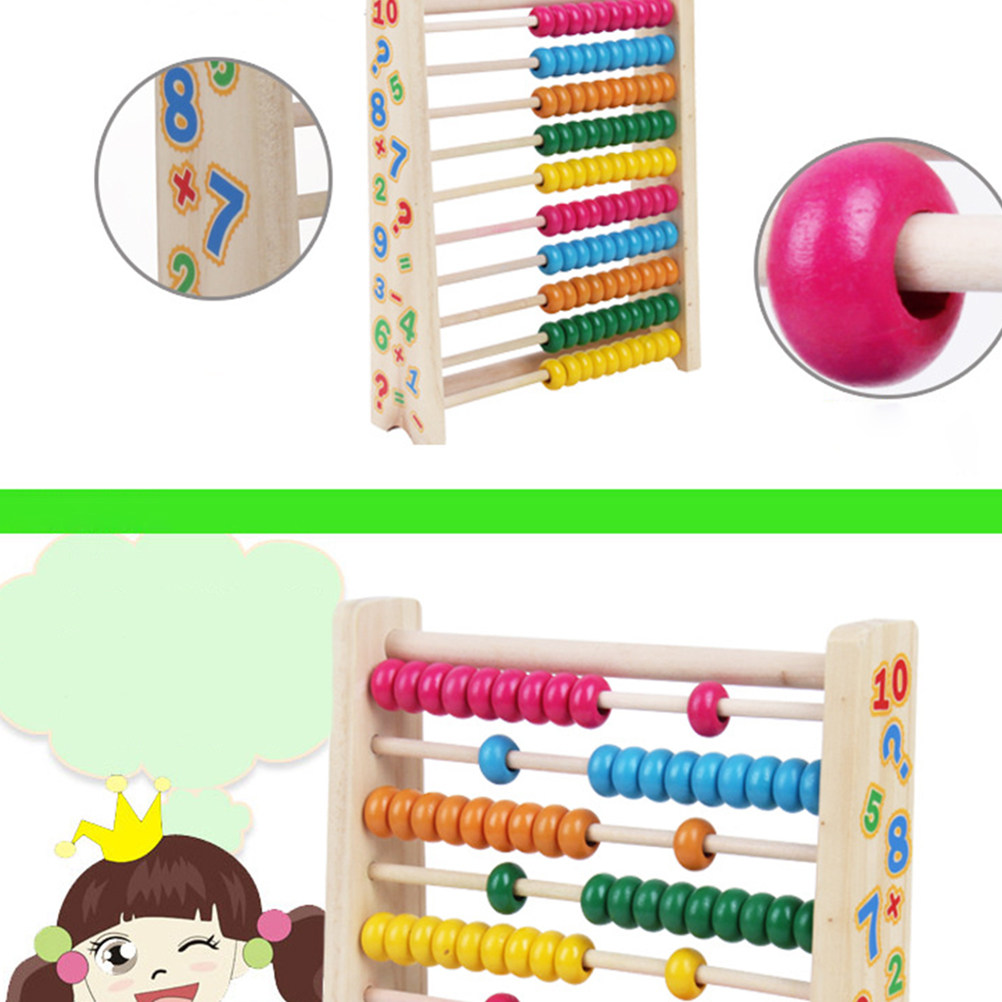 10 Kios Abakus Kayu Berwarna-w - Kids Educational Computer ulasan dan harga