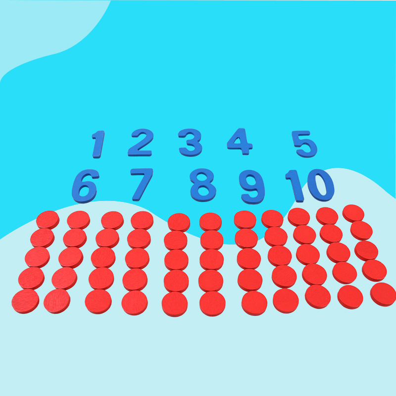 Kartu Kognitif Montessori Kayu - Math Manipulative Set ulasan dan harga
