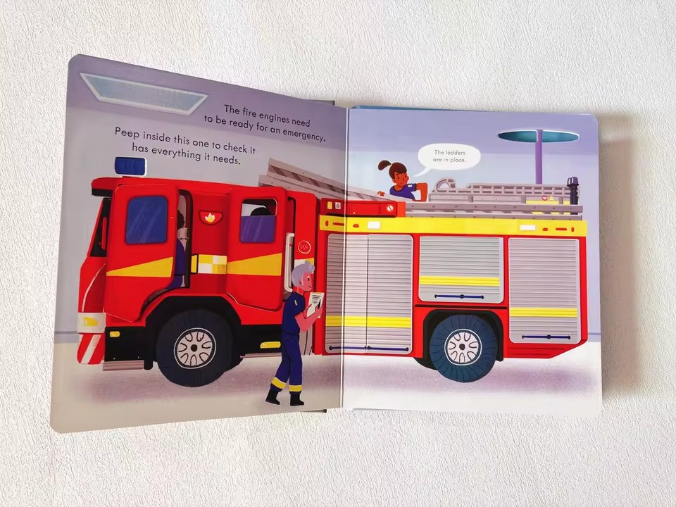 Usborne Peep Inside How A Fire - Kids Education In Us ulasan dan harga