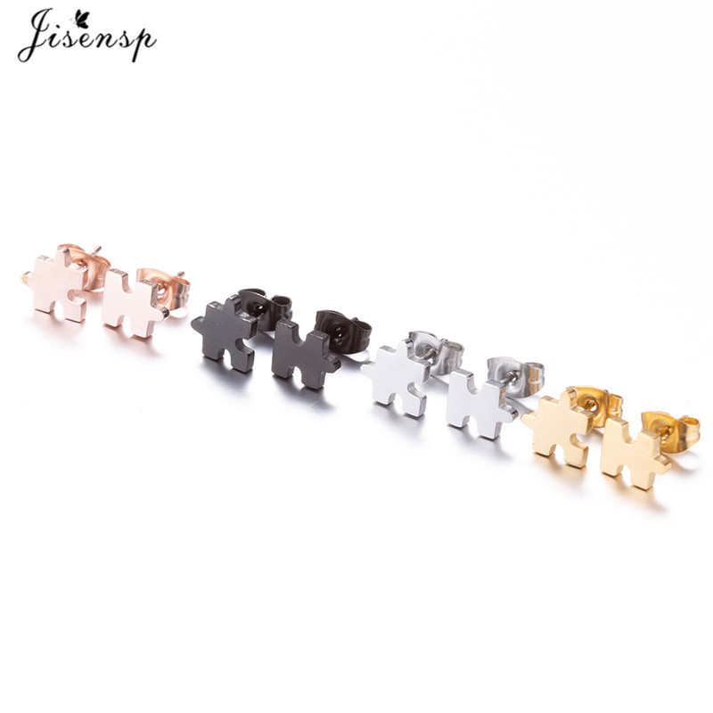 Anting-anting baja tahan karat - Puzzle Map World ulasan dan harga