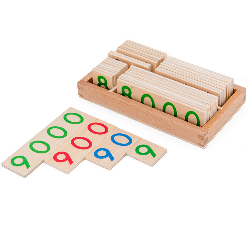 Kartu Nomor kayu 1-9000 montes - Math Manipulative Set ulasan dan harga