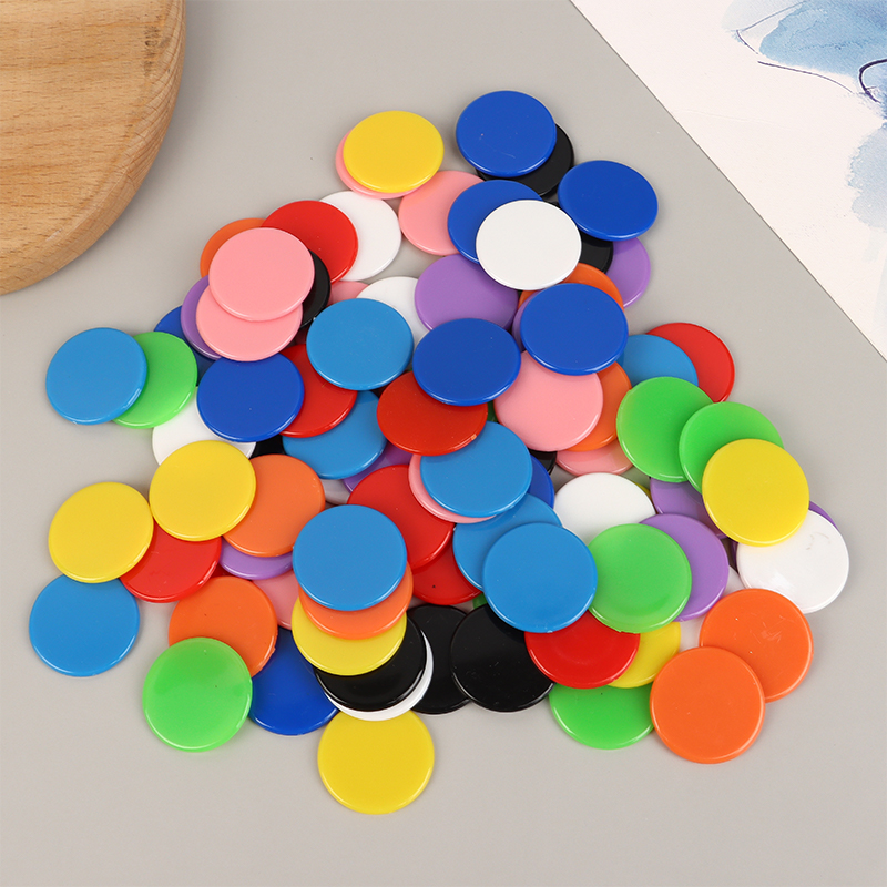 100Pcs Set Chip Penghitung 25M - Math Manipulative Set ulasan dan harga