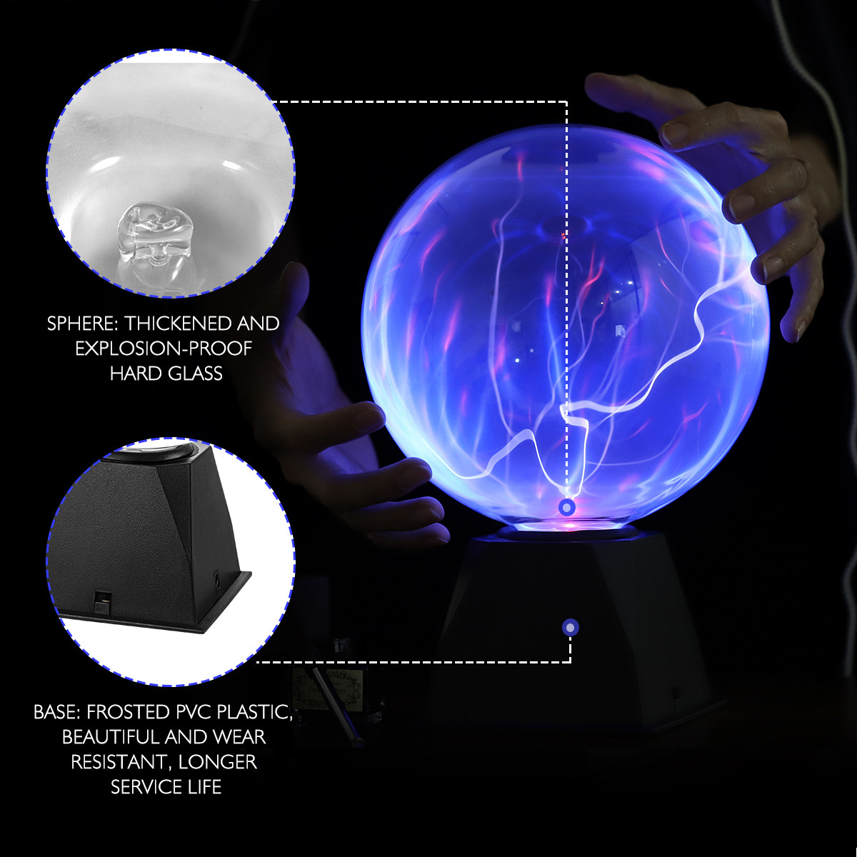 Lampu Bola Plasma 8 Inci, Bola - Globe Interactive Light ulasan dan harga