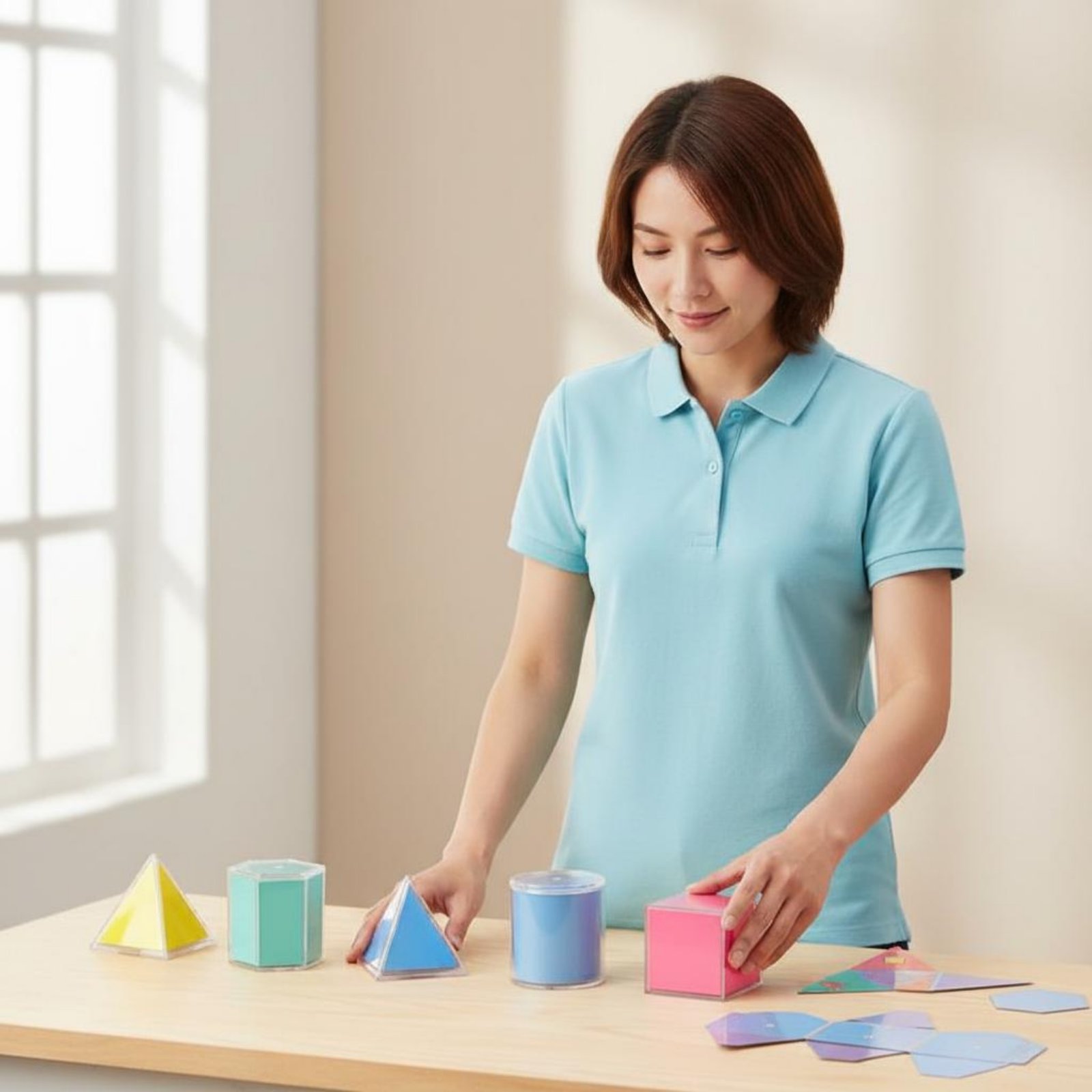 8 Buah Model Geometri Transpar - Math Manipulative Set ulasan dan harga