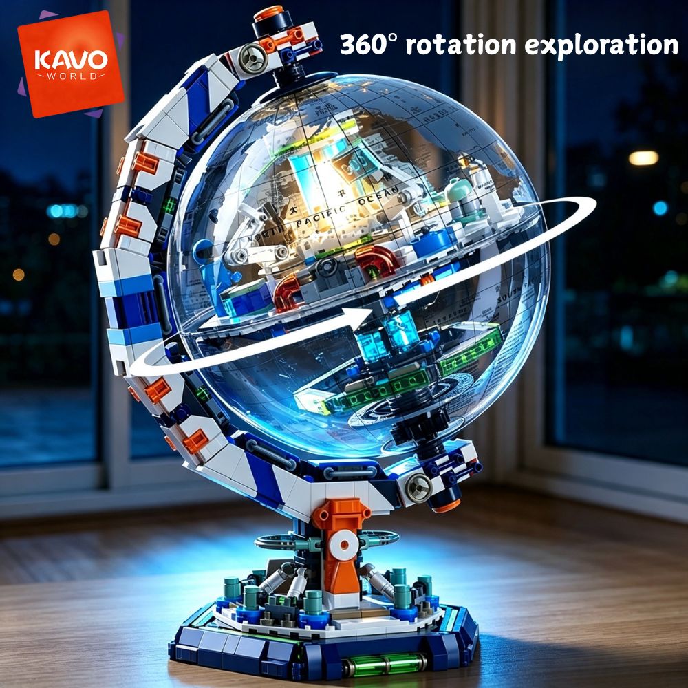 KAVOWORLD 1793pcs Set Blok Ban - Globe Interactive Light ulasan dan harga
