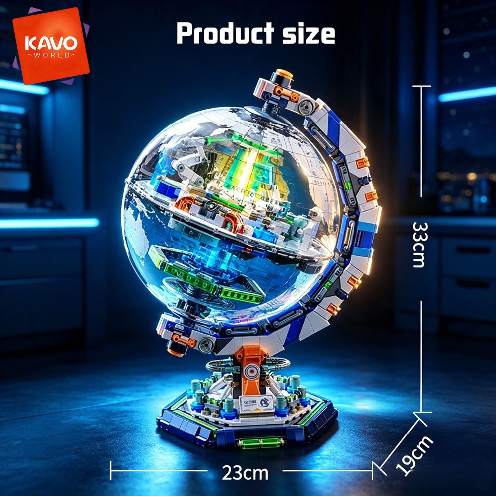 KAVOWORLD 1793pcs Set Blok Ban - Globe Interactive Light ulasan dan harga