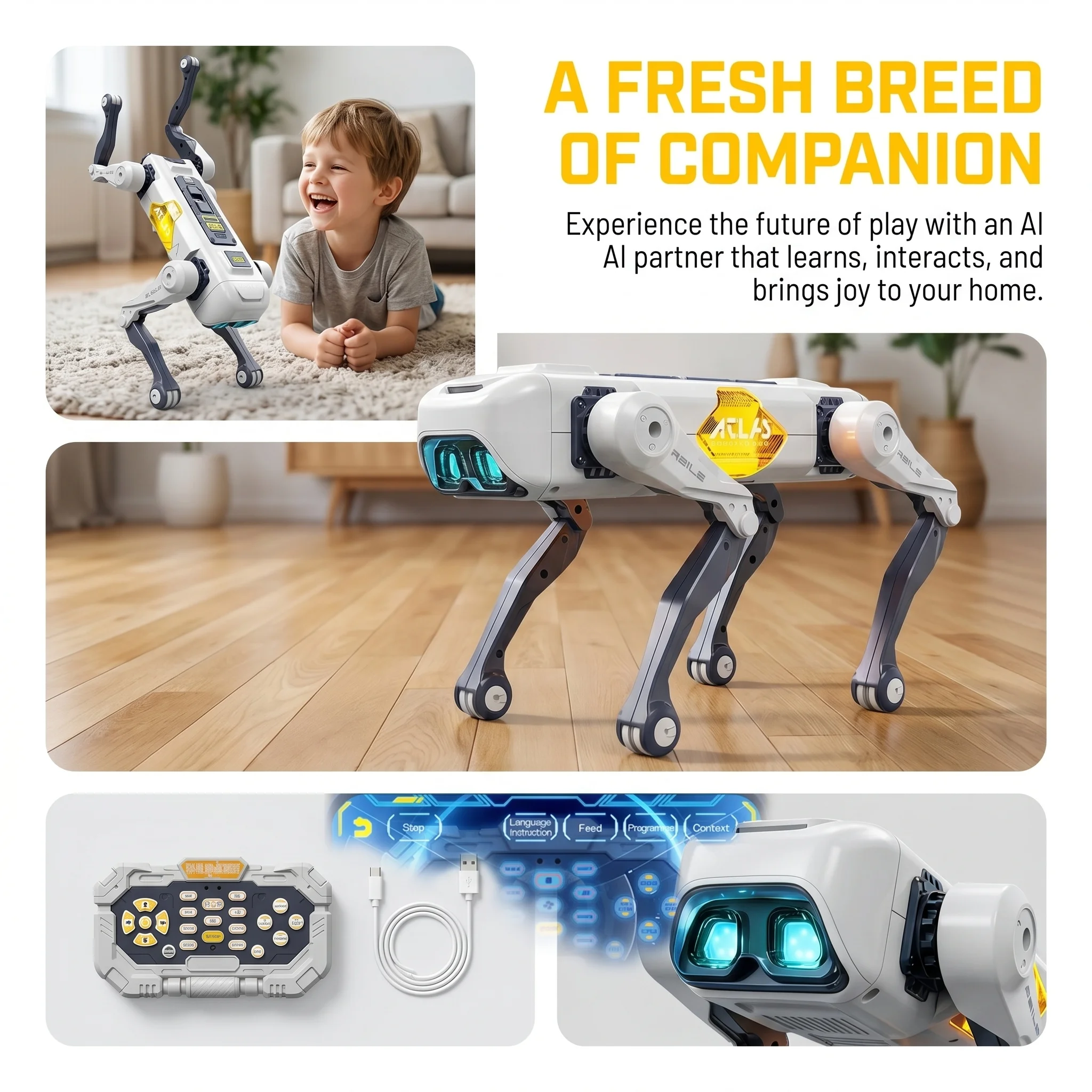 Robot Anjing Pintar AI, Kontro - Kids Education Toy ulasan dan harga