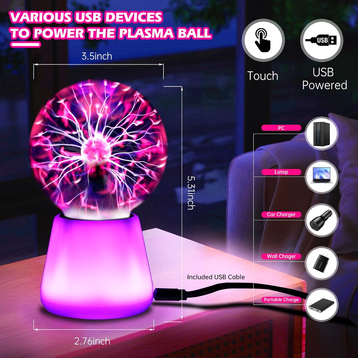 Lampu Bola Plasma Interaktif S - Globe Interactive Light ulasan dan harga