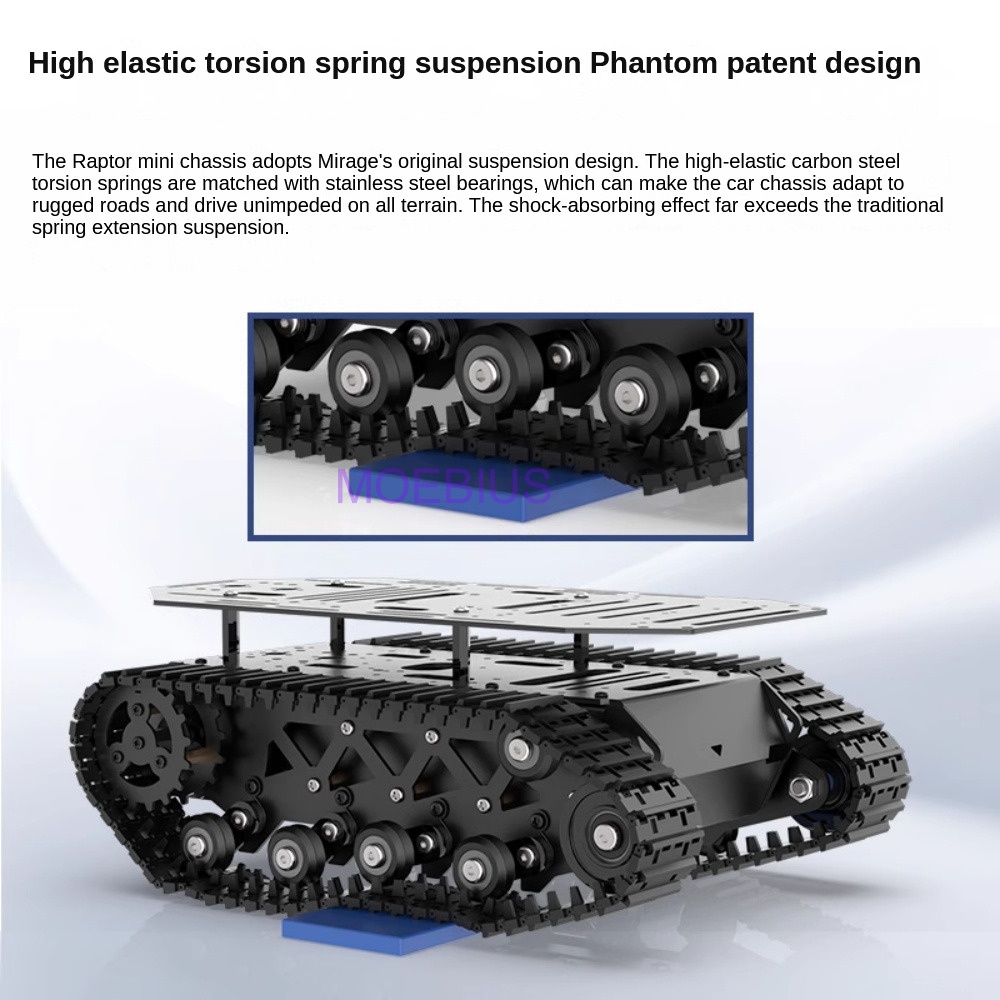 Sasis tangki peredam kejut log - Coding Robot Toy ulasan dan harga